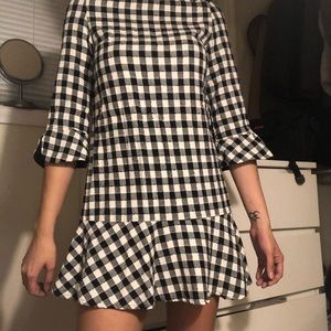 Zara collection gingham dress